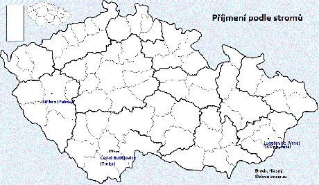 mapa příjmení čr Stromy   Fotoalbum   Fotografie k příspěvkům   mapa čr (příjmení 